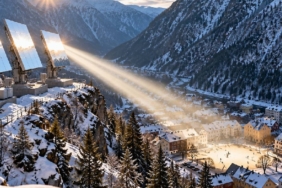 Norveç’in Rjukan Kasabasına Güneş Işığı Taşıyan Üç Aynalı Mühendislik Sistemi
